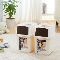 厂家现货批发方形超厚时尚垃圾桶 带盖日式垃圾桶